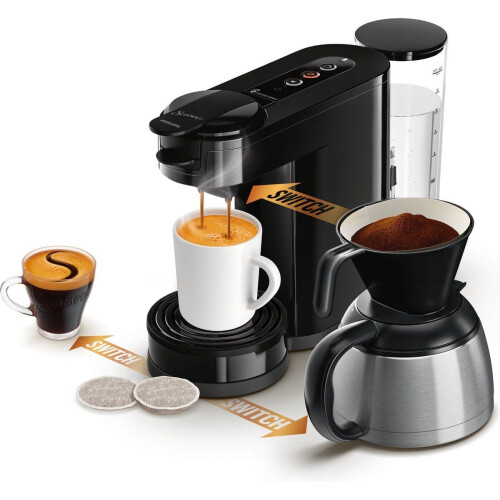 Philips Senseo Switch HD6594/62 - 2-in-1 koffiezetapparaat met filterkoffie en koffiepads - Zwart Tweedehands
