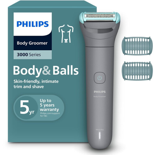 Philips Series 3000 - Bodygroomer - Drievoudig scheersysteem - Grijs