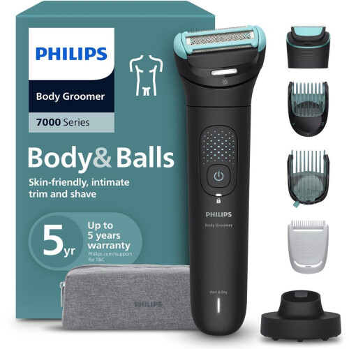 Philips Series 7000 - Bodygroomer - Dubbelzijdig systeem met trimkam - Zwart