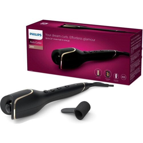 Philips Series 8000 - Automatische krultang - 3 temperatuurstanden - zwart