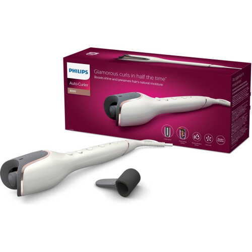 Philips Series 8000 StyleCare Prestige - Automatische krultang - Smart Curling-systeem - Wit
