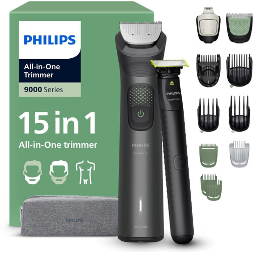 Philips Series 9000 - Multigroom - 15 in 1 - Precisietrimmer - Lichaamstrimmer - Wenkbrauwtrimmer - OneBlade Face - MG9531/15 Tweedehands