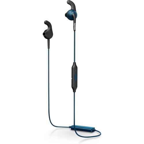 Philips SHQ6500BL/00 - In-ear Bluetooth® sportkoptelefoon - IPX2 spatwaterdicht - Blauw Zwart Tweedehands