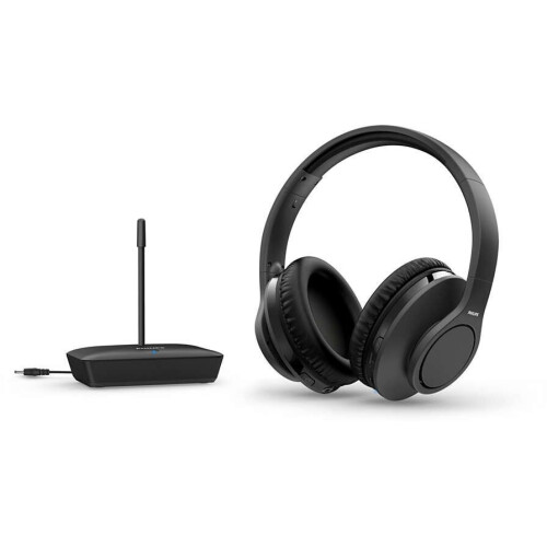 Philips TAH6005 - Draadloze TV-hoofdtelefoon - 100 meter bereik - Zwart Tweedehands