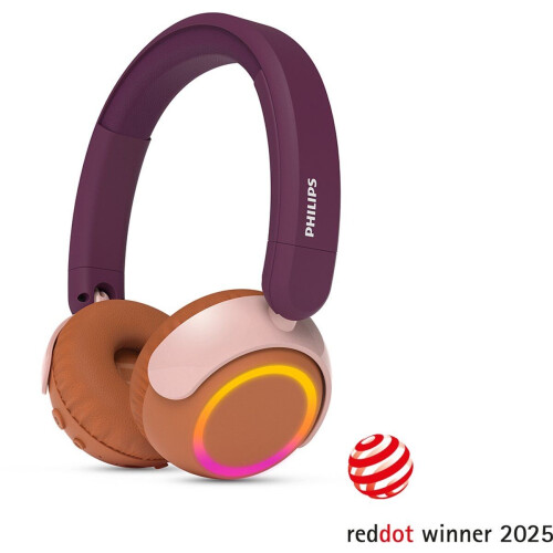 PHILIPS TAK4200MP - On Ear draadloze opvouwbare hoofdtelefoon voor kinderen - 45 uur afspeeltijd - Magenta Paars