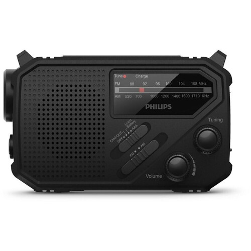 Philips TAR1609/00 - Draagbare radio - Zaklamp USB-A poort - Zonnepaneel en handslinger