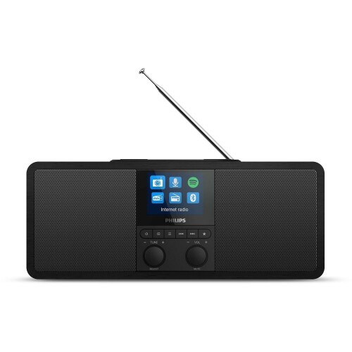 Philips TAR8805/10 - Hybride Digitale Internetradio - Bluetooth - Zwart Tweedehands