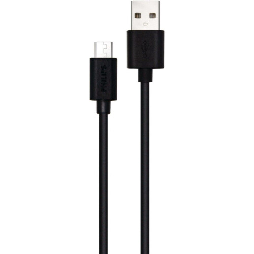 Philips USB A micro USB kabel - 1,2 M - Zwart