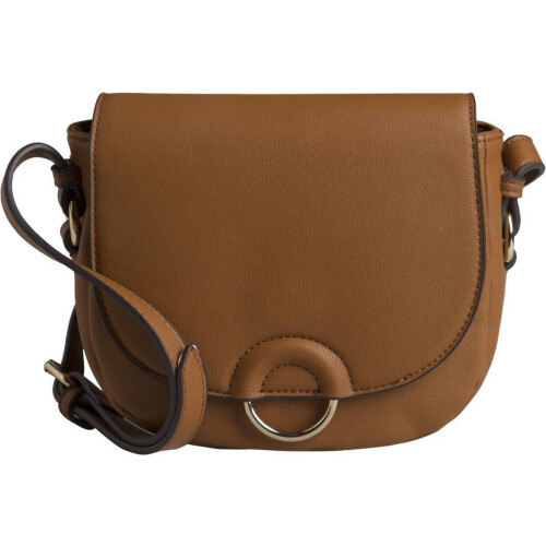 Pieces PCAlice - Crossbodytas - PU met magneetsluiting en ringdetail - Cognac Tweedehands