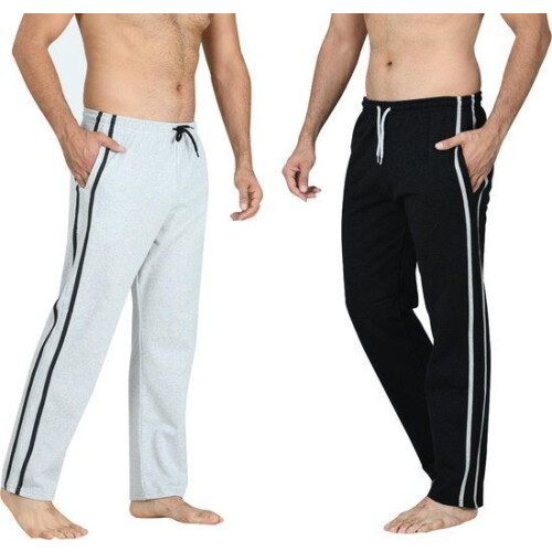 Pierre Calvini - Joggingbroek Heren - 2 Pack - Zwart Grijs - XXL - Pyjama Heren - Joggingbroek Heren
