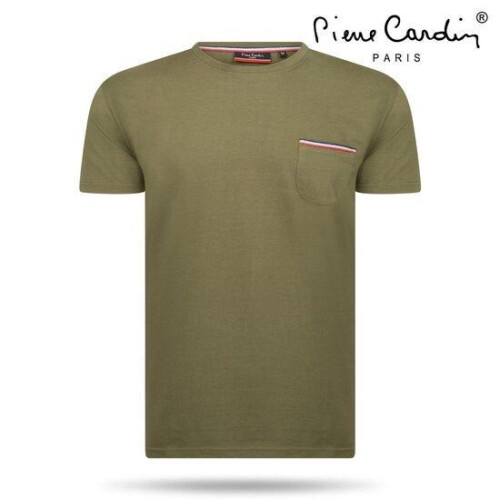 Pierre Cardin - Heren T-Shirt - Ronde Hals - Army Tweedehands