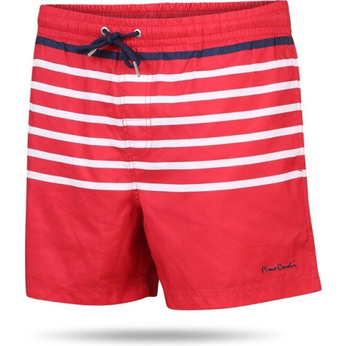 Pierre Cardin - Heren Zwembroeken Striped Swim Short - Rood - Maat L Tweedehands