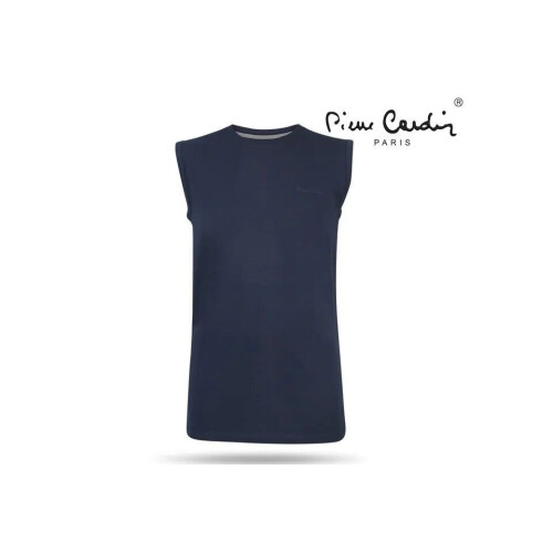 Pierre Cardin - Mouwloos T-shirt - Comfortabele pasvorm - Donkerblauw - M Tweedehands