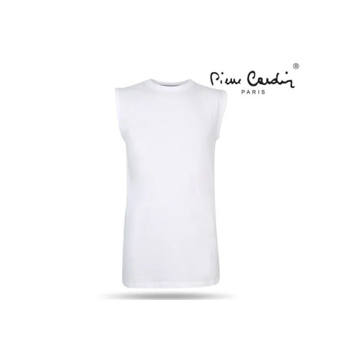 Pierre Cardin Mouwloos T-shirt– Wit – 100% Katoen – Maat XL – Zomercomfort in Stijl Tweedehands
