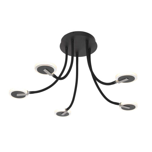 Steinhauer Turound 3375ZW - Plafondlamp - Draaibaar en kantelbaar - Zwart - 91,5 cm - Dimbaar - 5000 lumen