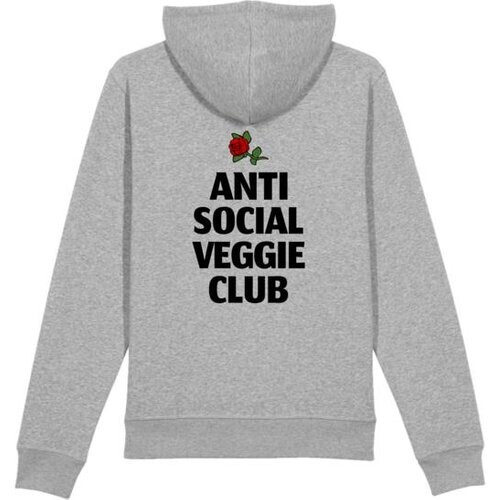 Plant Faced Clothing dames vegan Hoodie Anti Social Veggie Club Grijs Tweedehands