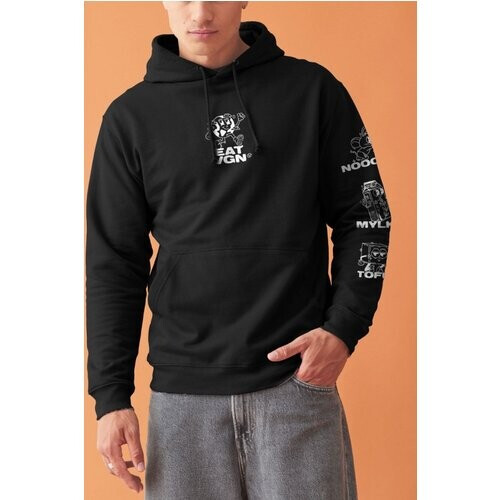 Plant Faced Clothing mannen vegan Hoodie Eet Vgn Zwart Tweedehands