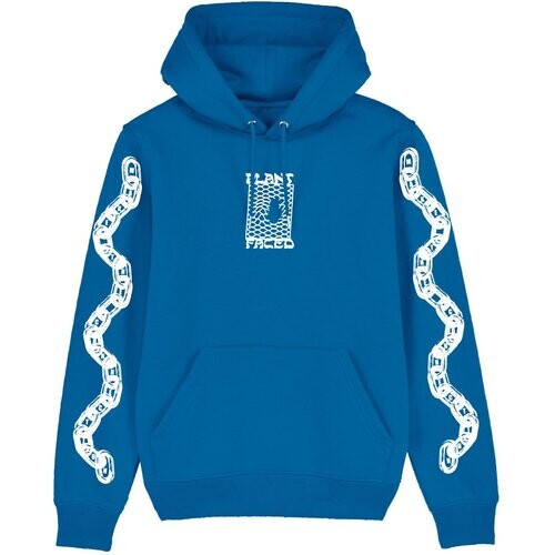 Plant Faced Clothing mannen vegan Hoodie Make The Connection Blauw Tweedehands