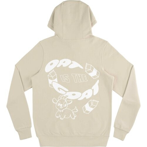 Plant Faced Clothing mannen vegan Hoodie Oat Is The Goat Lichtbeige Tweedehands