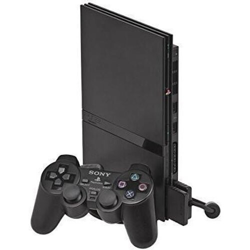 Refurbished PlayStation 2 Slim - Zwart Tweedehands