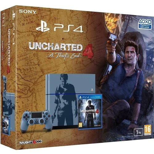 Refurbished PlayStation 4 1000GB - Grijs - Limited edition Uncharted 4 + Uncharted 4 Tweedehands