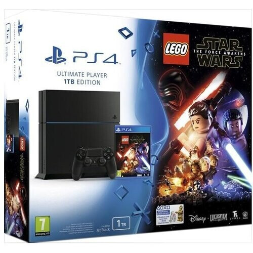 Refurbished PlayStation 4 1000GB - Zwart + Lego Star Wars Tweedehands