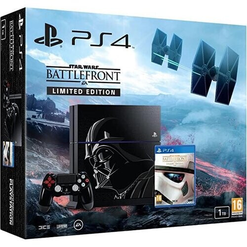 Refurbished PlayStation 4 1000GB - Zwart - Limited edition Star Wars: Battlefront I + Star Wars: Battlefront I Tweedehands