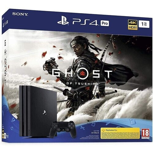 PlayStation 4 Pro 1000GB - Zwart + Ghost of Tsushima Tweedehands
