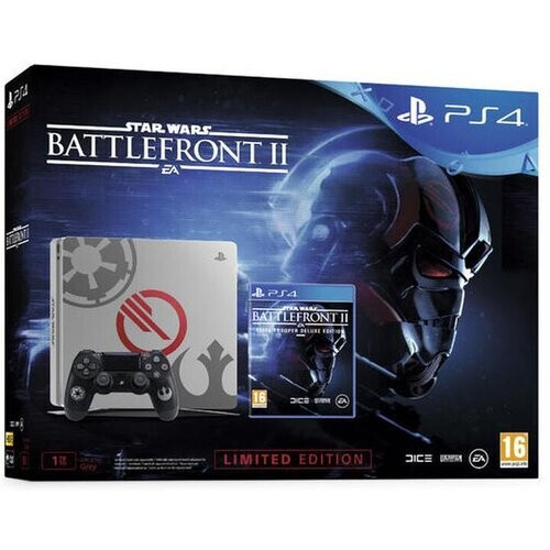 PlayStation 4 Slim 1000GB - Grijs - Limited edition Star Wars: Battlefront II + Star Wars Battlefront II Tweedehands