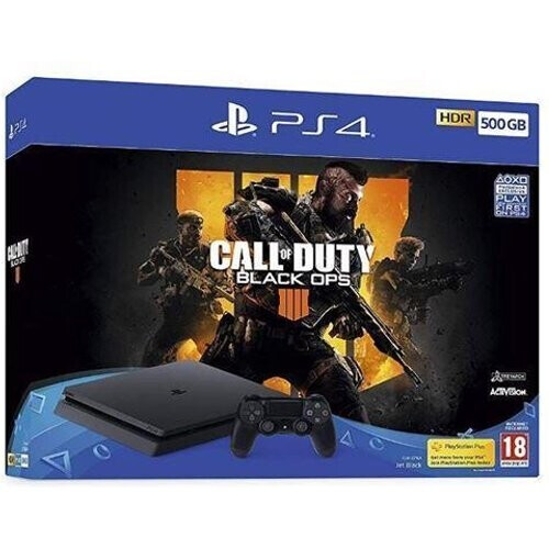 Refurbished PlayStation 4 Slim 1000GB - Zwart + Call of Duty: Black Ops 4 Tweedehands