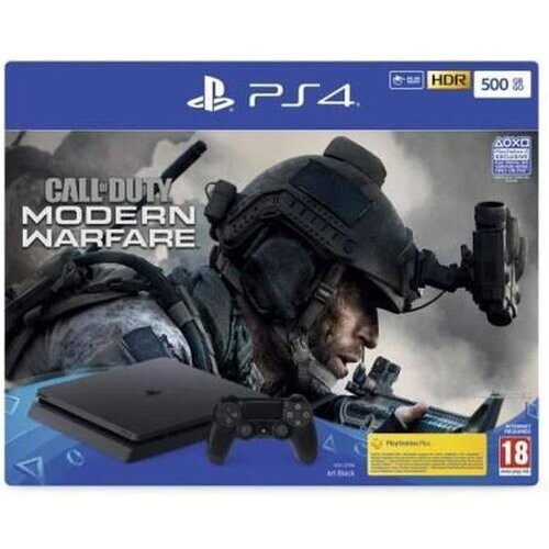 Refurbished PlayStation 4 Slim 500GB - Zwart + Call of Duty: Modern Warfare Tweedehands