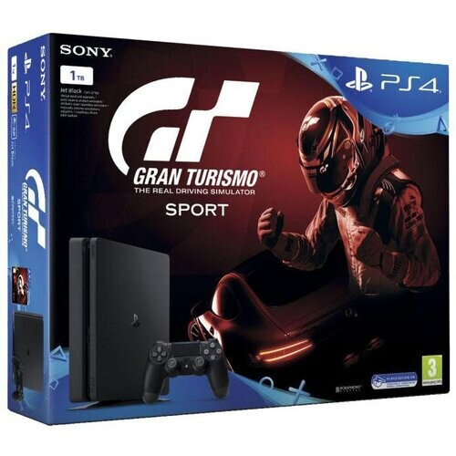 PlayStation 4 Slim 500GB - Zwart + Gran Turismo Sport Tweedehands