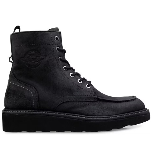 PME Legend Hawkspeed Boots - Stoere Leren Heren Boots met Rits en Veter - Zwart - Maat 45