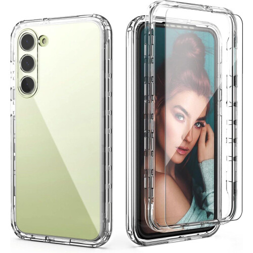 Podec Samsung Galaxy S23 - 2-in-1 Hoesje met Screenprotector - Anti-Shock - Doorzichtig Tweedehands