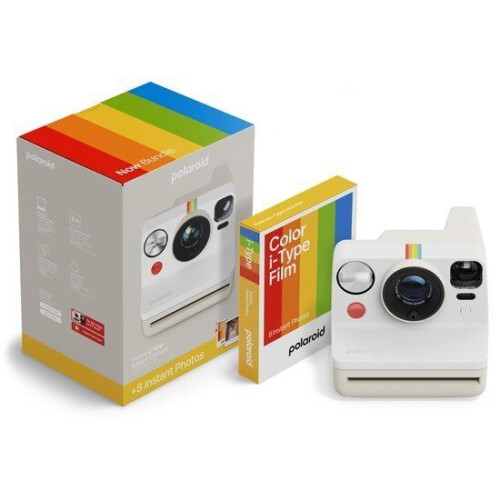 Polaroid Now Gen 3 - Instantcamera - Autofocus - Pebble White - Color Film Bundle (8 foto's) Tweedehands