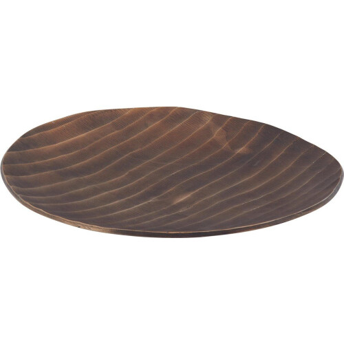 Pomax Be Chic - Dienblad - Aluminium gebeiteld - Brons - D37 cm Tweedehands