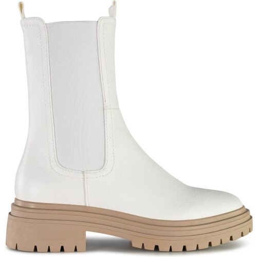 POSH by Poelman LITA - Chelsea boots - Imitatieleer - Crème wit - Maat 40 Tweedehands