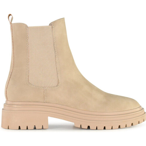 POSH by Poelman Lot - Dames Chelsea Laarzen - Elastieken inzet en ritssluiting - Beige