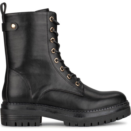 POSH by Poelman TESS - Dames Veterlaarzen - Zwart met goud - Maat 37 Tweedehands