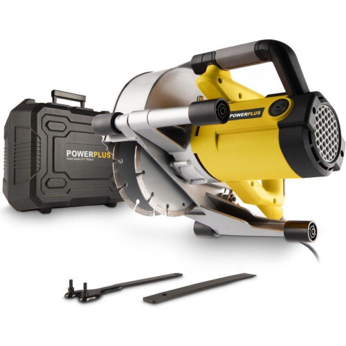 Powerplus POWX0650 - Muurfrees - 1800W - 2x Ø150mm - Softstart - Verstelbare zaagbladen - Incl. gereedschapskoffer