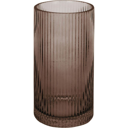 Present Time Vaas Allure Straight - Glas Chocolade Bruin - Ø10x20cm - Modern