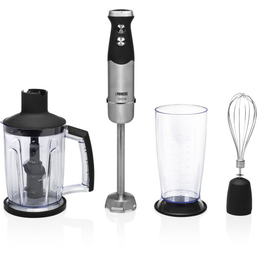Princess 01.221221.01.001 - Staafmixerset - 1000W - RVS Zwart Tweedehands
