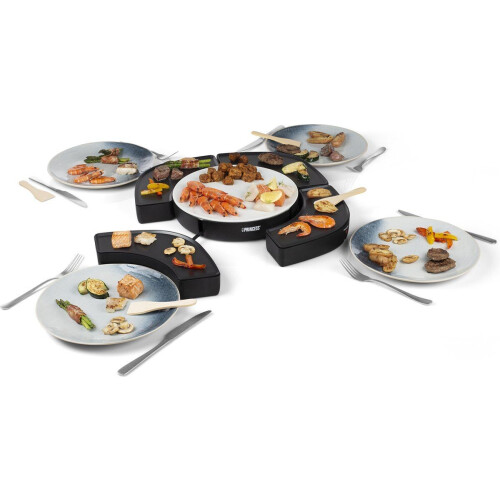 Princess 103070 - Gourmetstel - 4 Individuele Bakplaten - Zwart - 2 Meter Snoer Tweedehands
