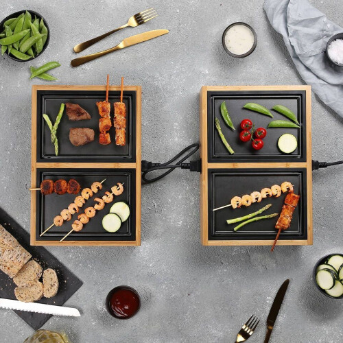 Princess 104040 Dinner4All Pure - Gourmetstel - Bamboe behuizing