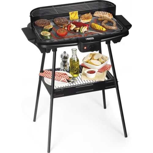 Princess 112247 - Elektrische barbecue - 2000W - 47x28cm - Met statief en weinig rook