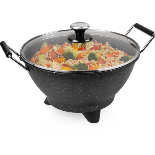 Princess 162389 - Elektrische Wok - 1400W - 7 liter - Regelbare thermostaat tot 250°C - Zwart