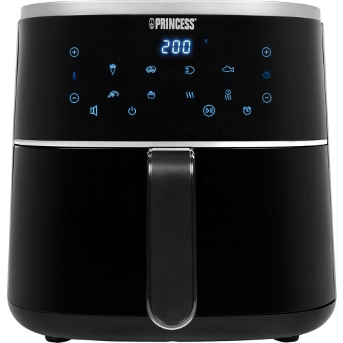 Princess 182238 - Digitale Airfryer - 4L - PFAS vrij - 8 Automatische Programma's - Zwart - Digital Touchscreen - Inclusief Grillrack
