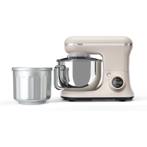 Princess 220138 - 2-in-1 Keukenmachine en IJsmachine - 1200W 5 liter RVS mengkom - Beige