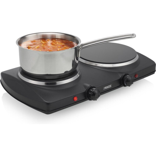 Princess 303021 - Keramische Kookplaat - 2 Pits 16&19 cm - Zwart Tweedehands