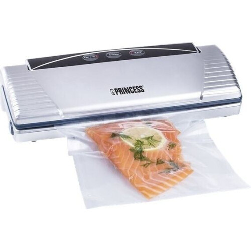 Princess 492967 - Vacumeermachine - 10 vacuümzakken 22 x 30 cm - Zilver